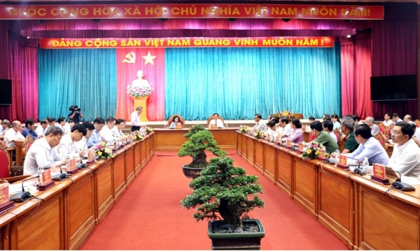 Thường trực Ban Bí thư, Trưởng Ban Tổ chức Trung ương Trương Thị Mai làm việc với Tỉnh ủy Bình Định