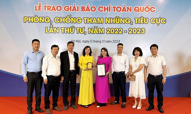 Báo Xây dựng đạt giải khuyến khích Giải báo chí phòng chống tham nhũng, tiêu cực