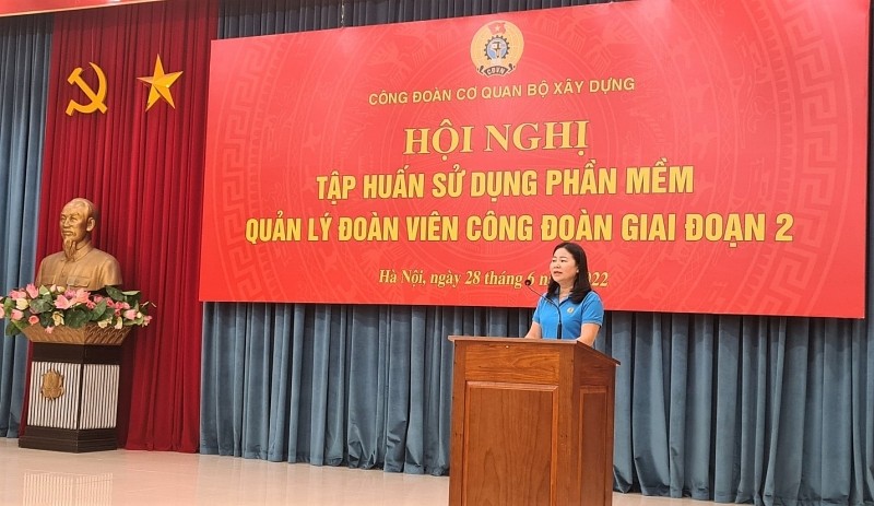 Công đoàn Cơ quan Bộ Xây dựng tổ chức Hội nghị tập huấn Phần mềm quản lý đoàn viên giai đoạn 2
